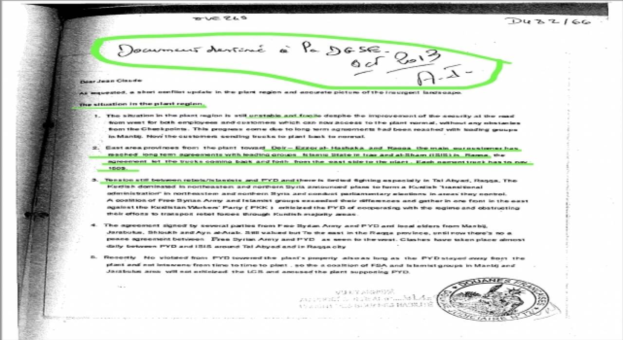 AA, Fransız şirketi Lafarge’ın DEAŞ’ı Fransa istihbaratının bilgisi dahilinde finanse ettiğini kanıtlayan belgelere ulaştı