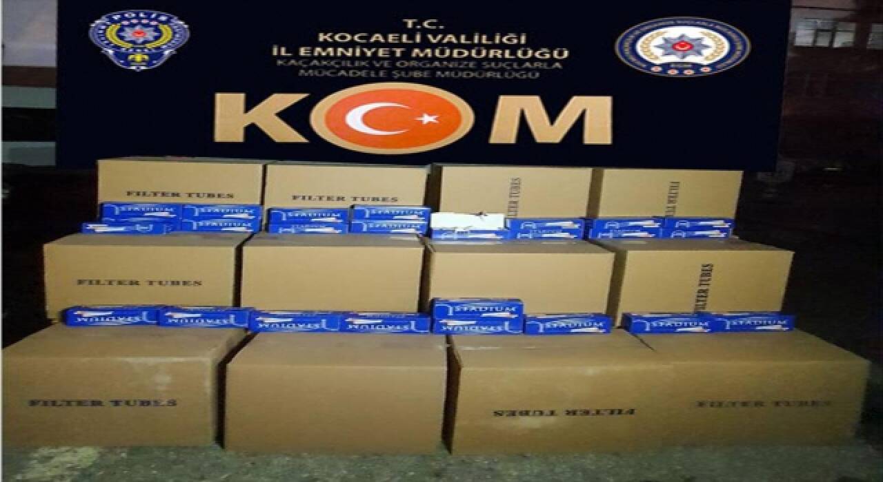 Kocaeli’de 800 bin makaron ele geçirildi