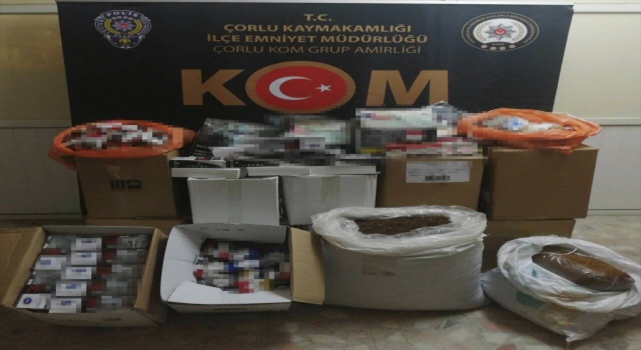 Tekirdağ’da kaçak tütün ve makaron operasyonu: 5 gözaltı