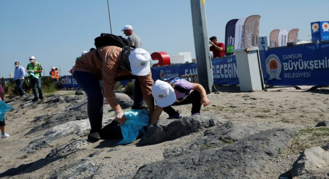 Samsun’da Uluslararası Kıyı Temizleme Günü dolayısıyla sahil temizliği yapıldı