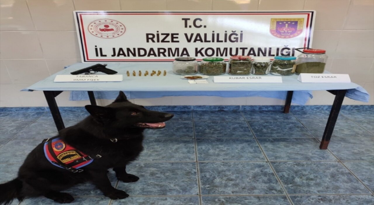 Rize’de 4,5 kilogram kubar esrar ele geçirildi