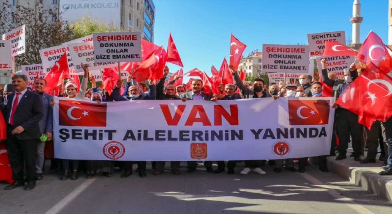 Van’da şehit aileleri ve gazilerden İYİ Partili Türkkan’a tepki