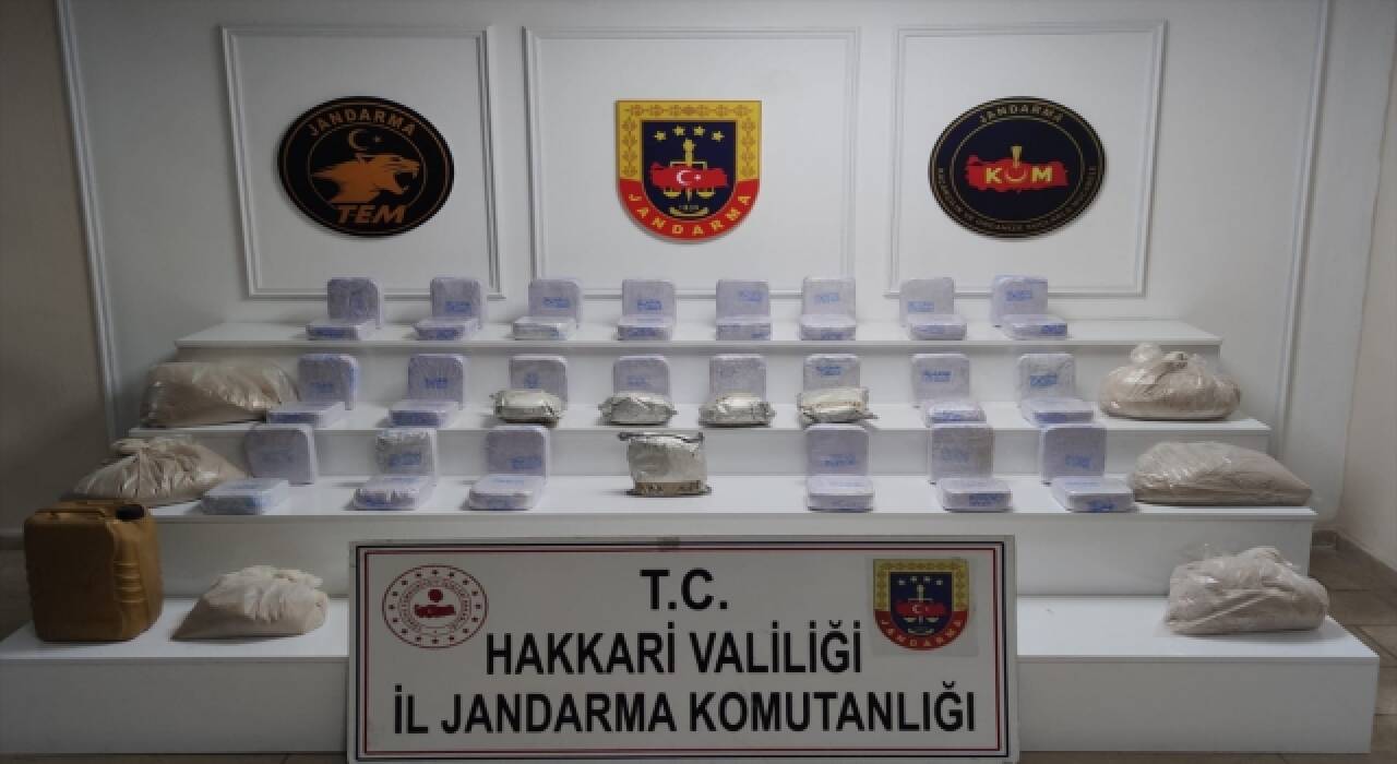 Hakkari’de 77 kilogram eroin ele geçirildi