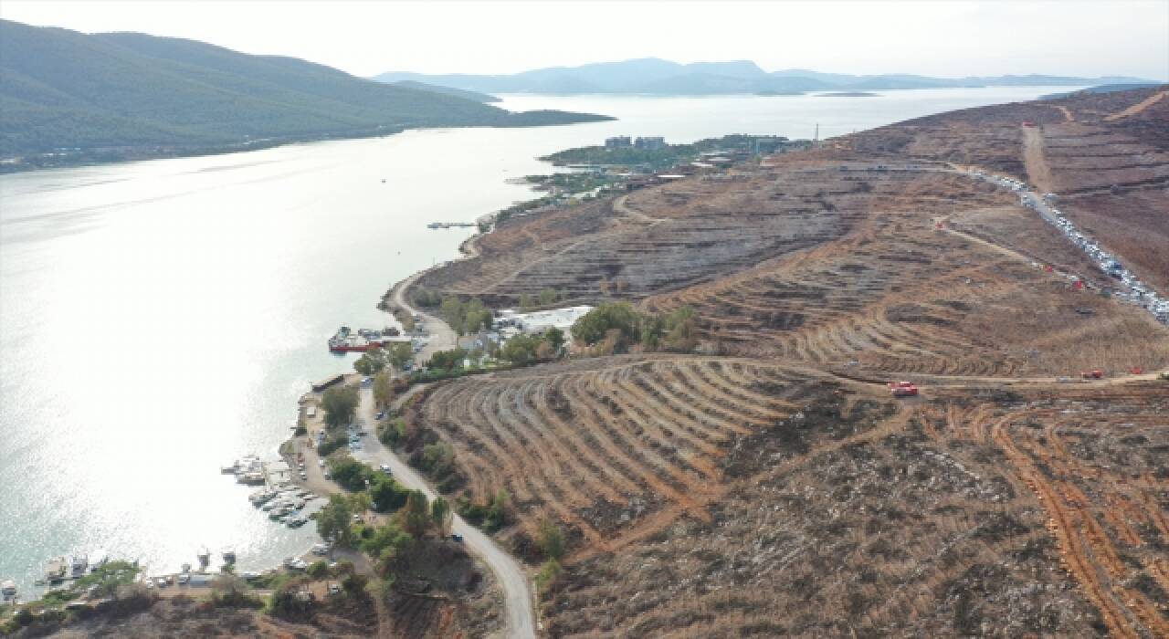 Bodrum’da ”Milli Ağaçlandırma Günü”nde fidanlar toprakla buluştu