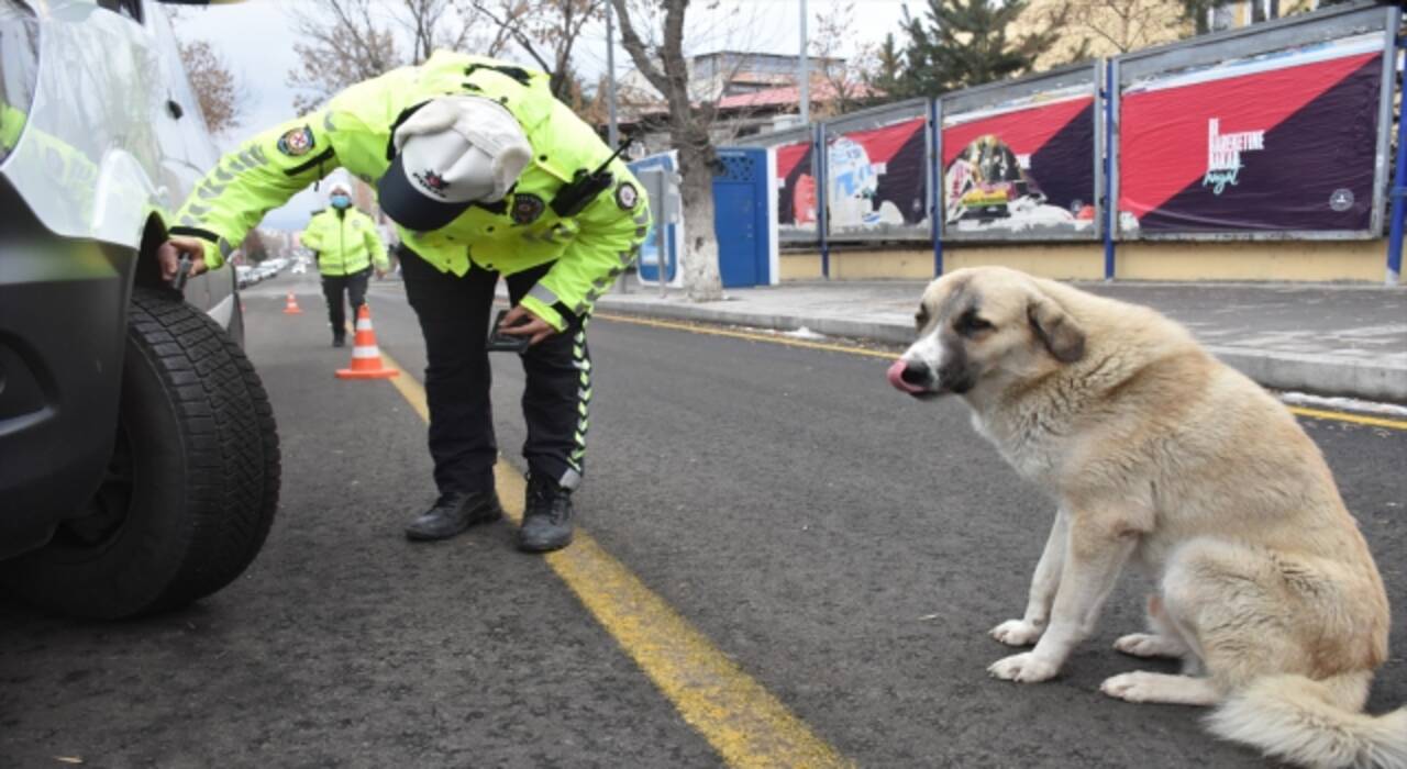 Kars ve Ardahan’da ekiplerce zorunlu kış lastiği denetimi yapıldı