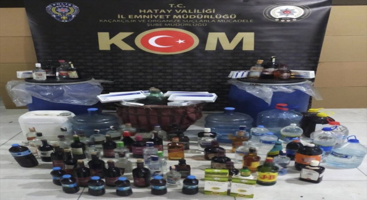 Hatay’da 260 litre sahte içki ile 150 paket kaçak sigara ele geçirildi