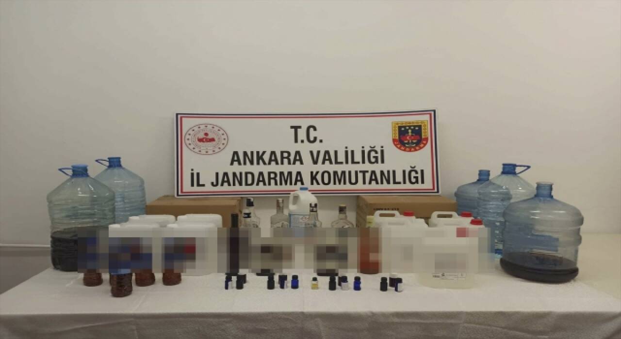 Ankara’da sahte içki üreten şüpheli yakalandı