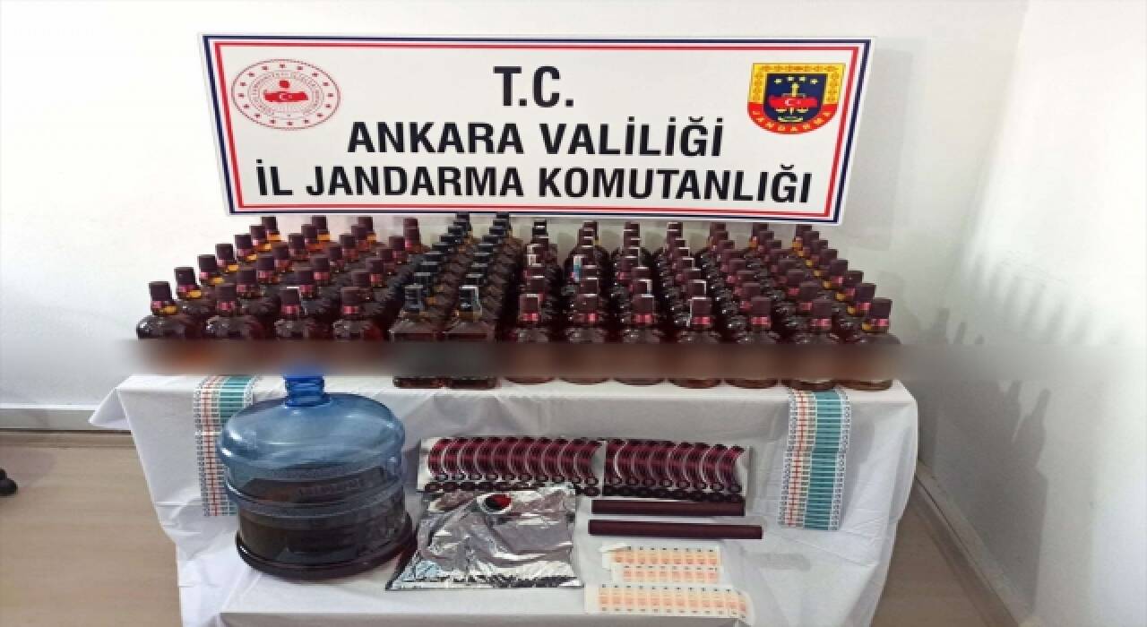 Ankara’da sahte içki operasyonunda 2 kişi yakalandı