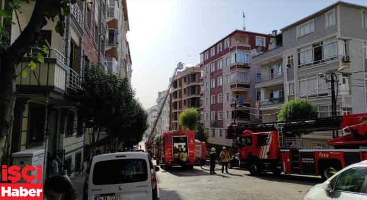 Bahçelievler’de inşaat halindeki binanın çatısında çıkan yangın söndürüldü