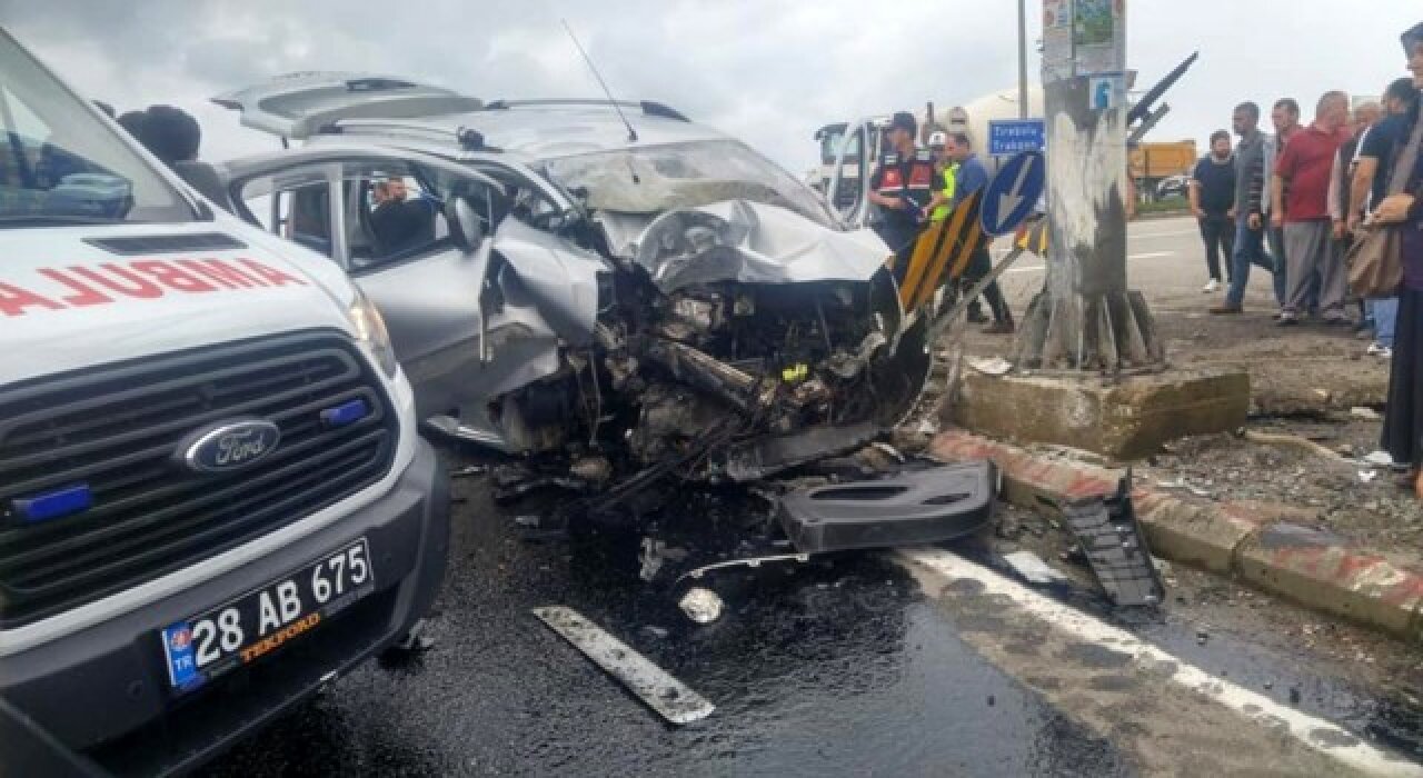 Giresun’da trafik kazası: Otomobil devrildi 1 ölü, 1 yaralı