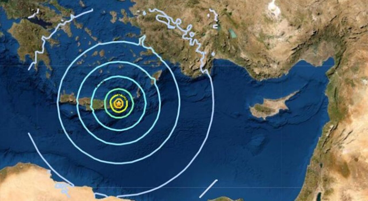 Son dakika... Girit'te 6.3 büyüklüğünde deprem!