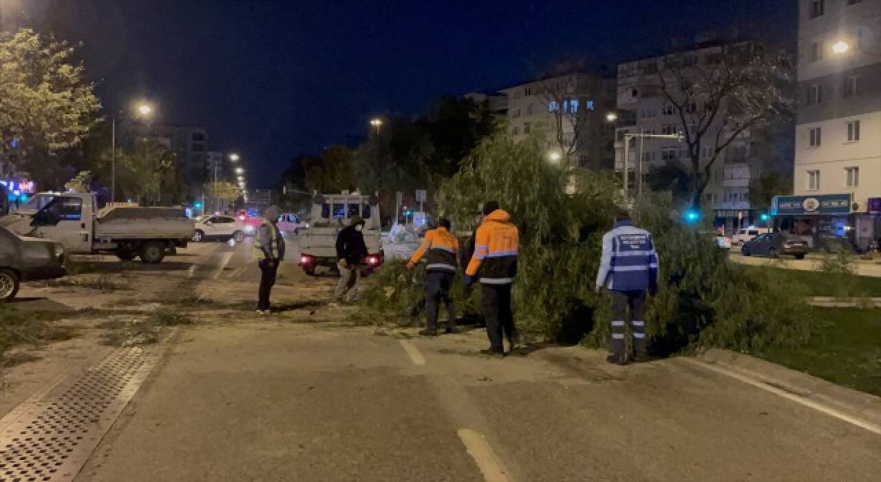 İzmir’de şiddetli rüzgar