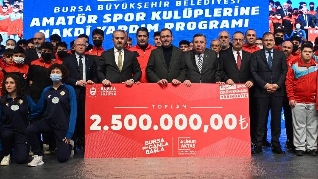 Bursa Büyükşehir'den amatöre 2,5 milyon liralık maddi yardım