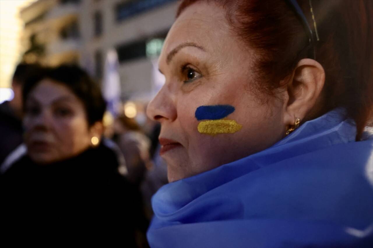 Rusya'nın Ukrayna saldırısı Tel Aviv'de protesto edildi