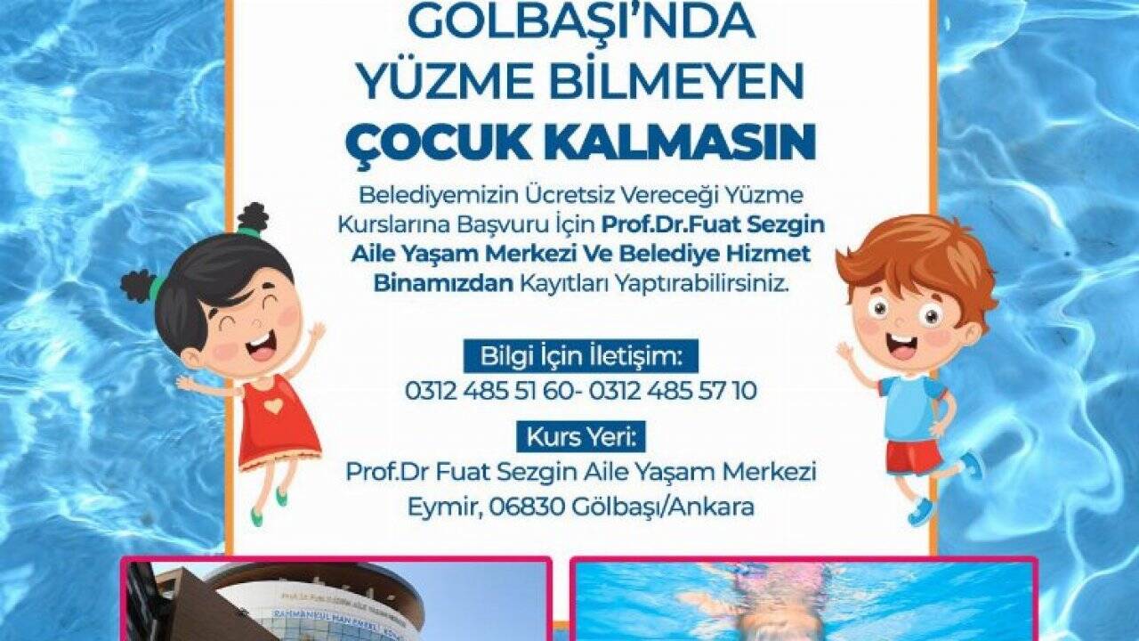 Gölbaşı Belediyesi çocukları yüzme kursu ile buluşturuyor…