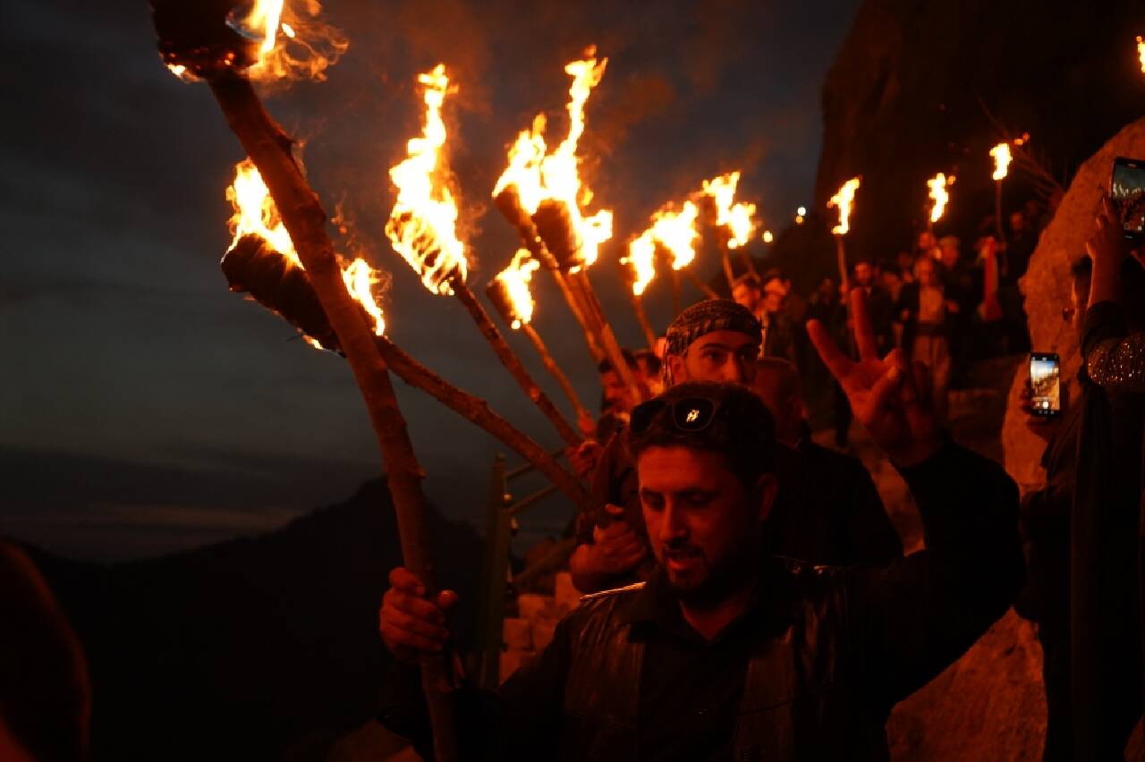 Irak'ın Erbil şehrinde Nevruz Bayramı kutlandı