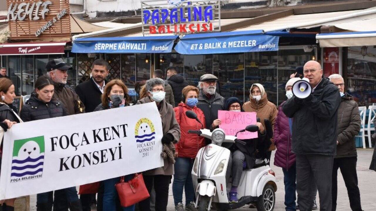 İzmir Foça Kent Konseyi'nden "Savaşa Hayır!" açıklaması 