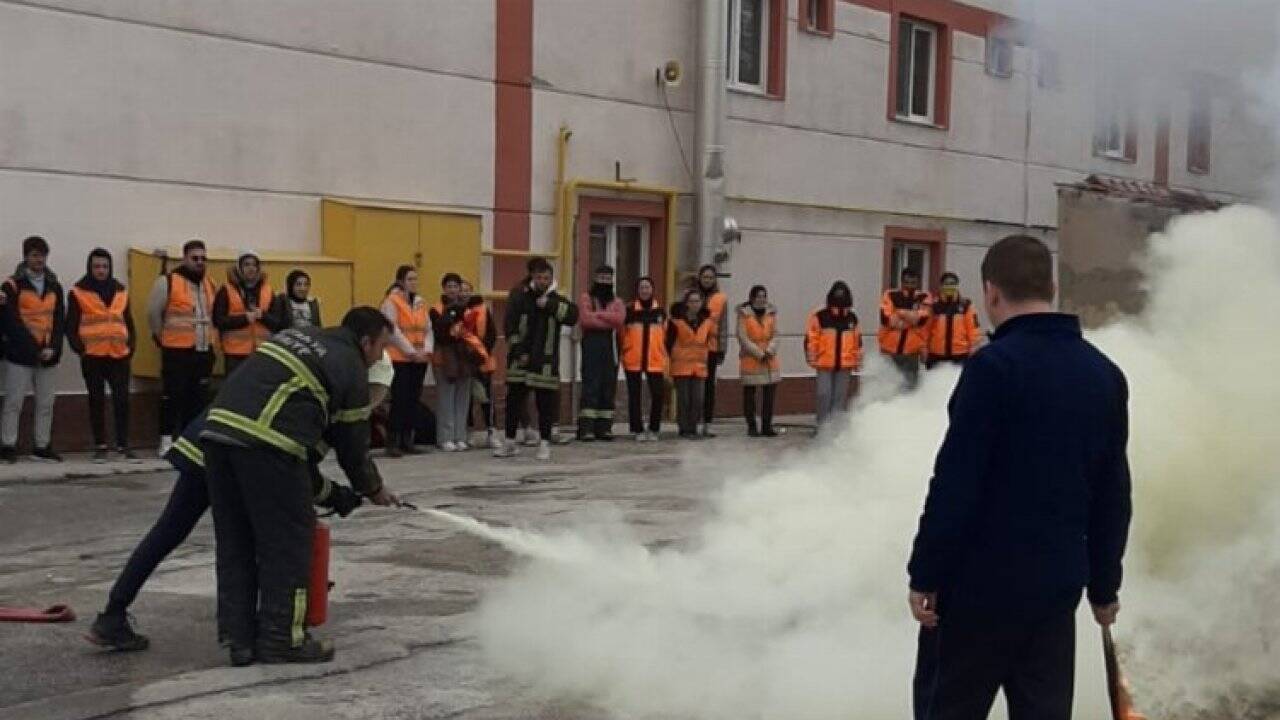 Kütahya'da AKUK öğrencilerine tatbikat