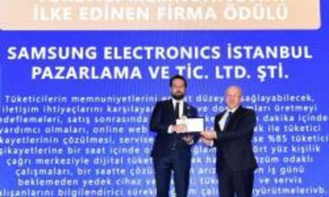 Ticaret Bakanlığı’ndan Samsung Türkiye’ye prestijli ödül