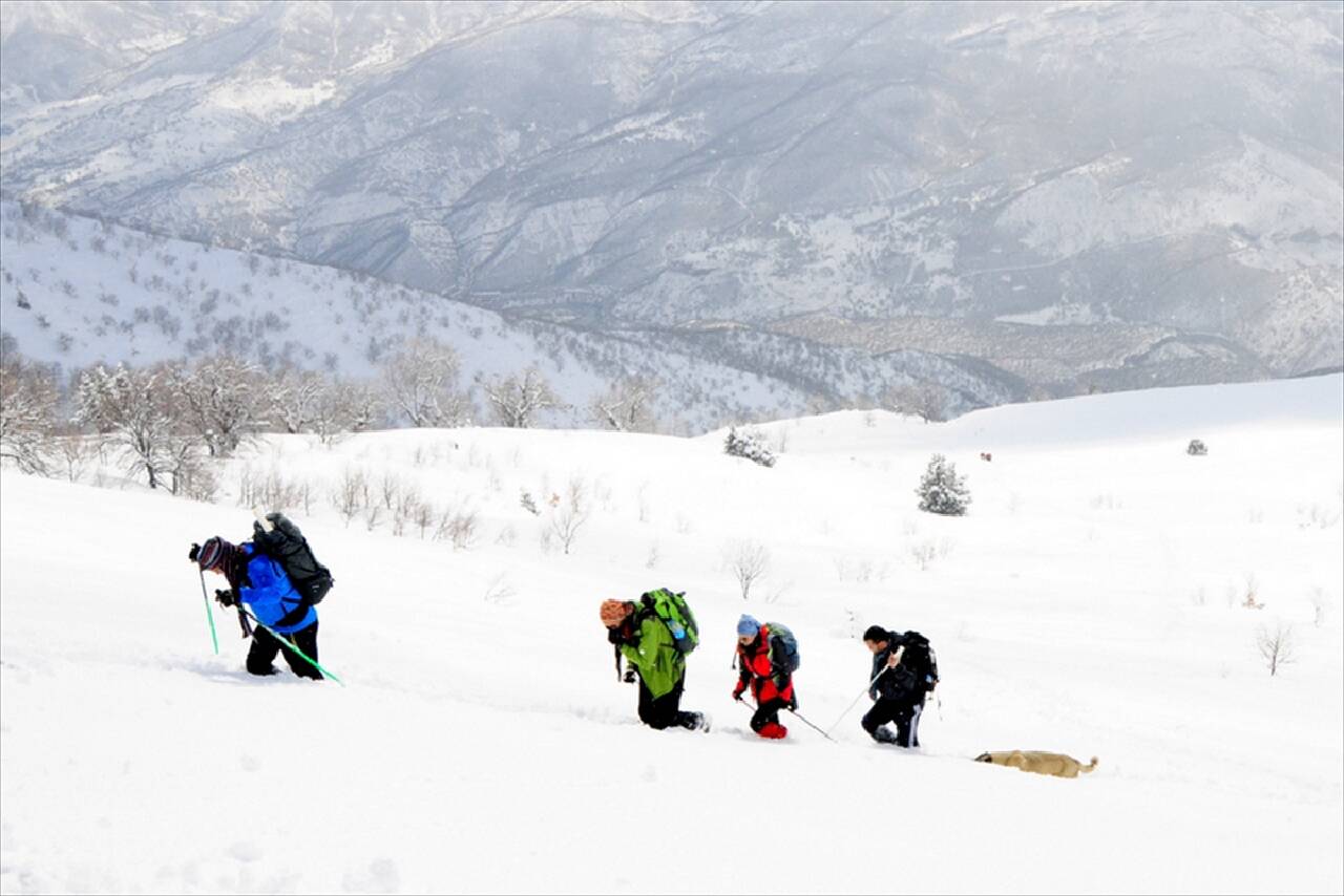 Tunceli'de bir grup dağcı vefat eden öğretim görevlisi için Zel Dağı'na tırmandı