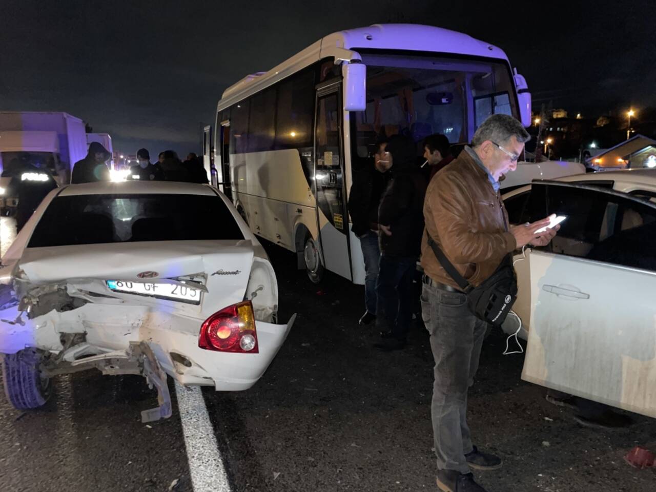 Yalova'da zincirleme trafik kazasında 1 kişi yaralandı