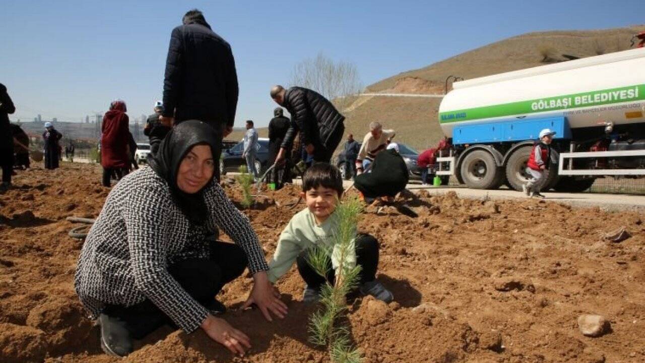 Ankara Gölbaşı'nda geleceğin tohumları toprakla buluştu 