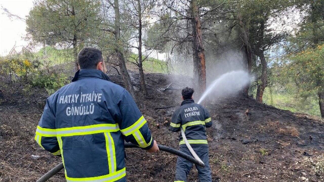 Hatay'daki orman yangını gönüllü itfaiyeciler söndürdü