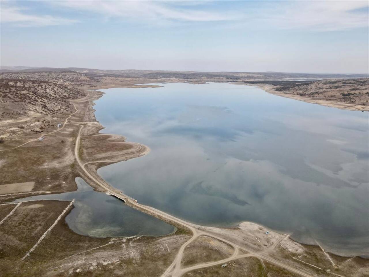 Kütahya ve Eskişehir'in su kaynağı Porsuk Barajı'nda seviye artıyor