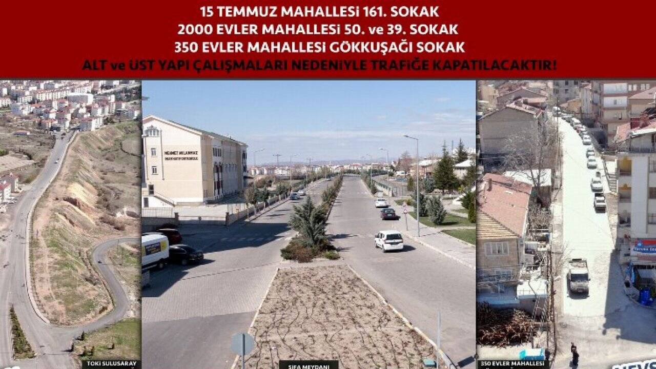 Nevşehir'de bu yollar trafiğe kapatılıyor 