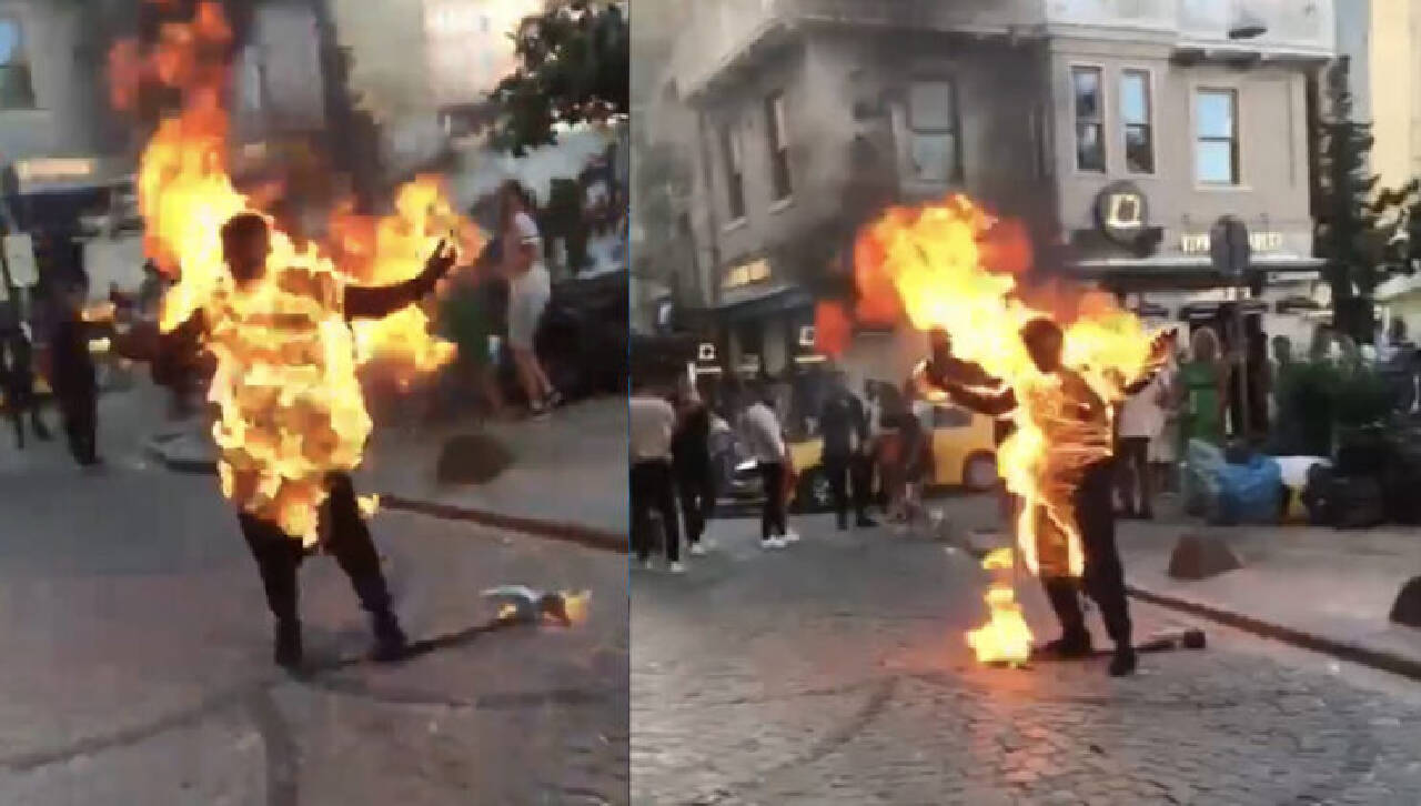 Yardım etmek yerine selfie çektiler