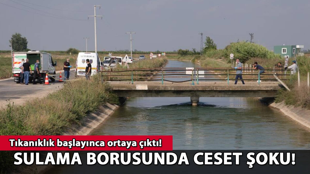 Sulama borusunda ceset şoku! Kimliği tespit edildi!