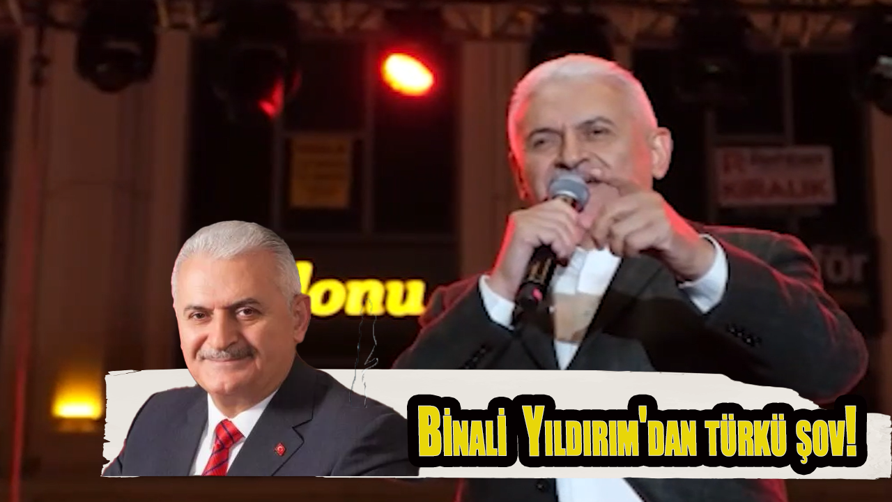 Binali Yıldırım'dan türkü şov! 'Erzincan'a girdim ne güzel bağlar'