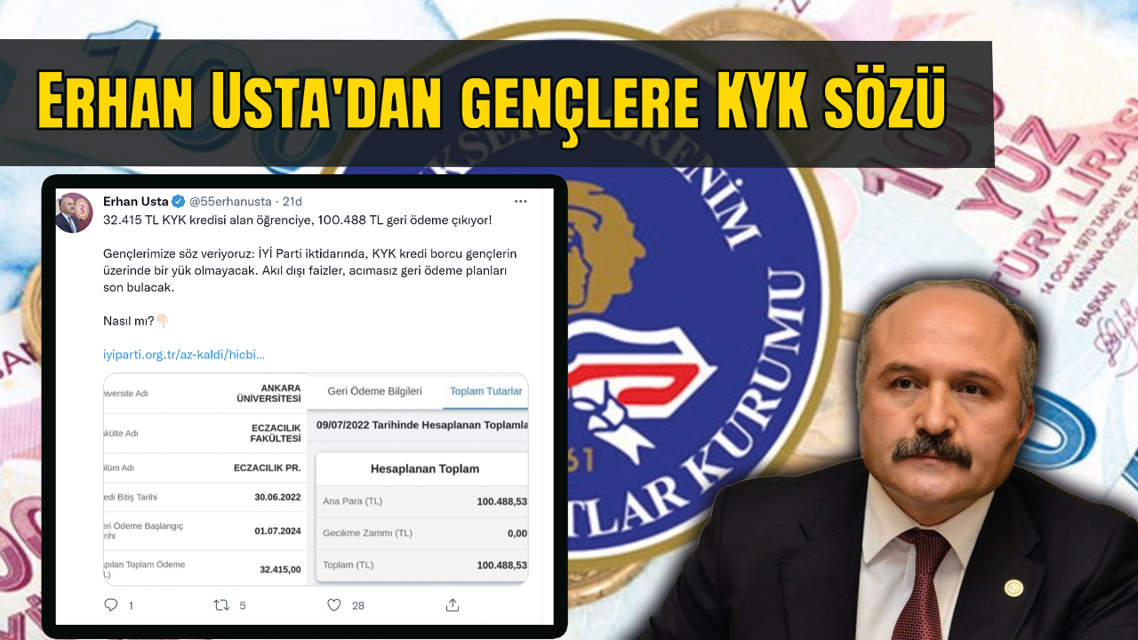 Erhan Usta'dan gençlere KYK sözü