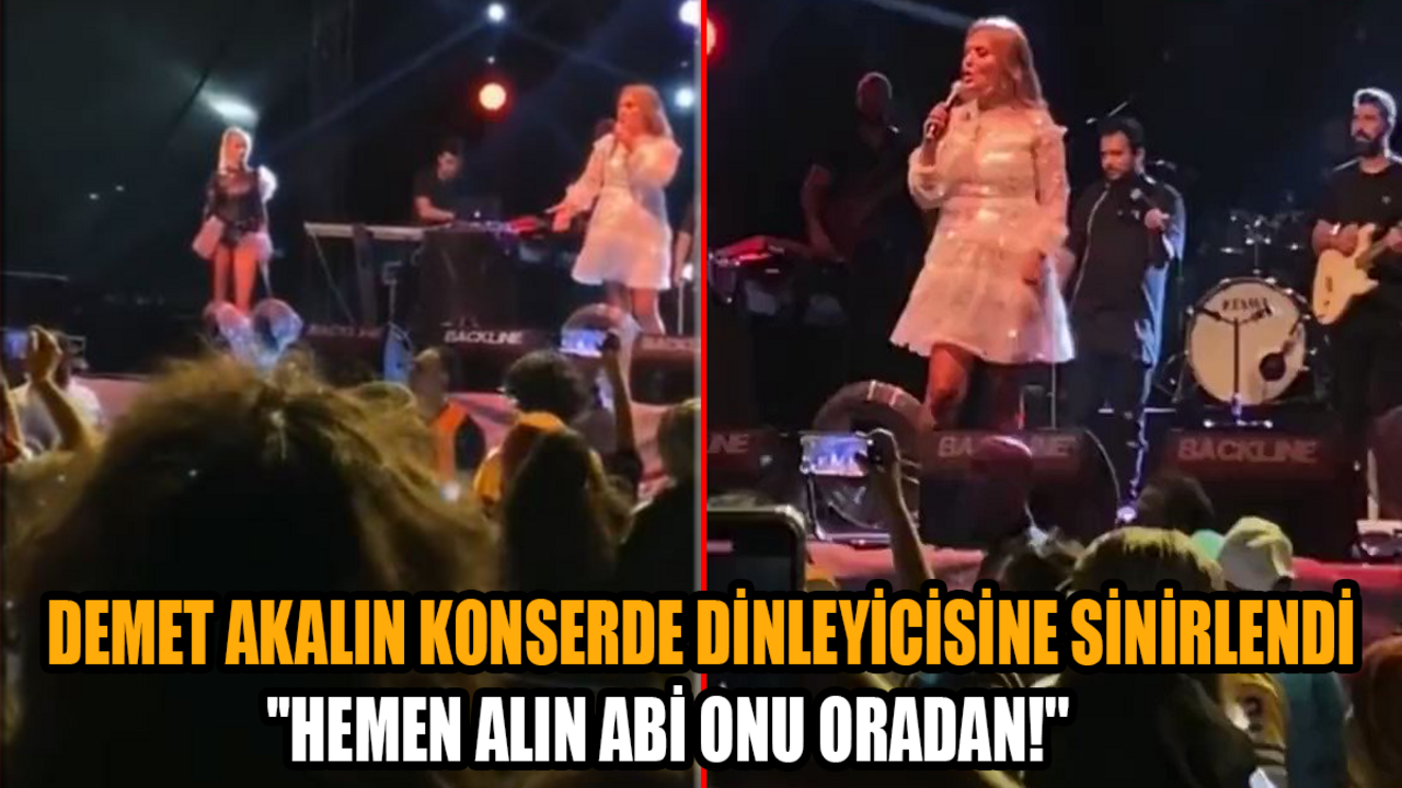 Demet Akalın konserde dinleyicisine sinirlendi: ''Hemen alın abi onu oradan!''