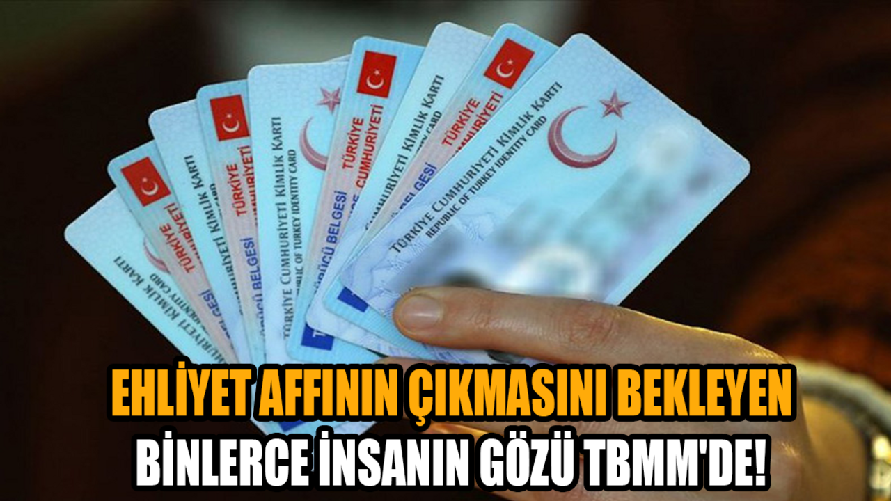 Ehliyet affının çıkmasını bekleyen binlerce insanın gözü TBMM'de!