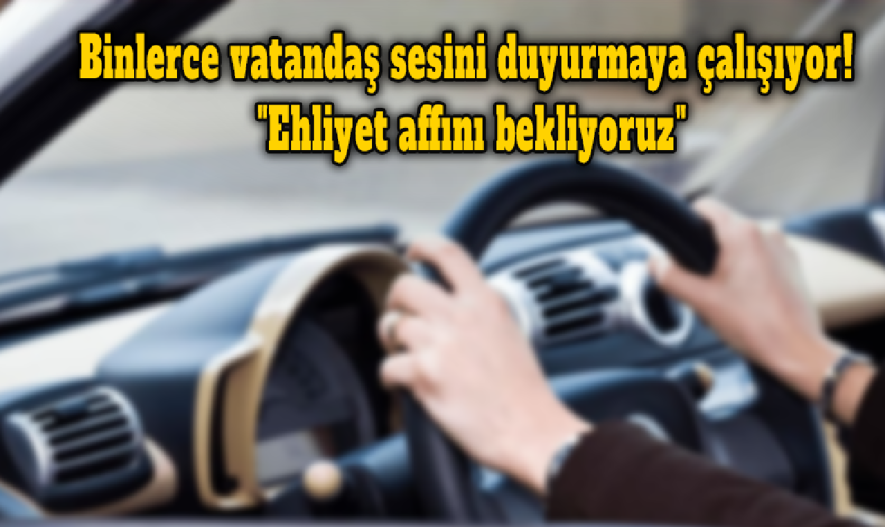 Binlerce vatandaş sesini duyurmaya çalışıyor! "Ehliyet affını bekliyoruz"