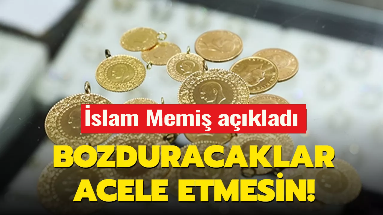 İslam Memiş açıkladı! Gram altında sert düşüş