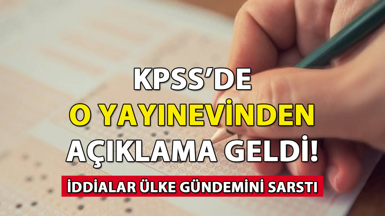 KPSS'de iddiaların odağı olan yayınevinden açıklama!