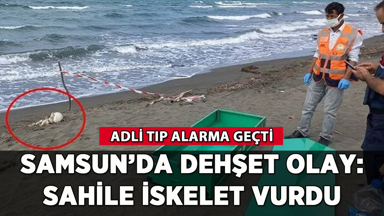 Samsun'da dehşet olay: Sahile iskelet vurdu