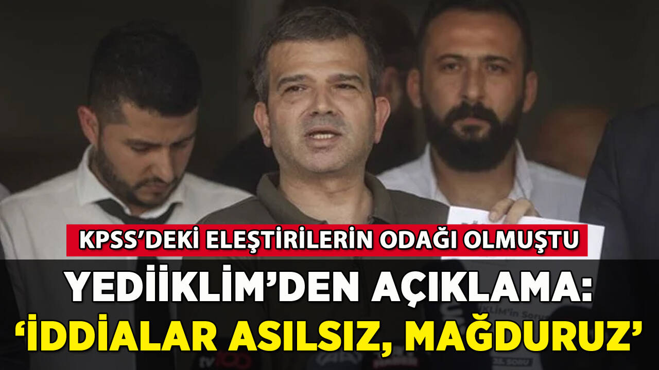 Yediiklim Yayınevi'nden KPSS açıklaması: 'Mağdur olduk'