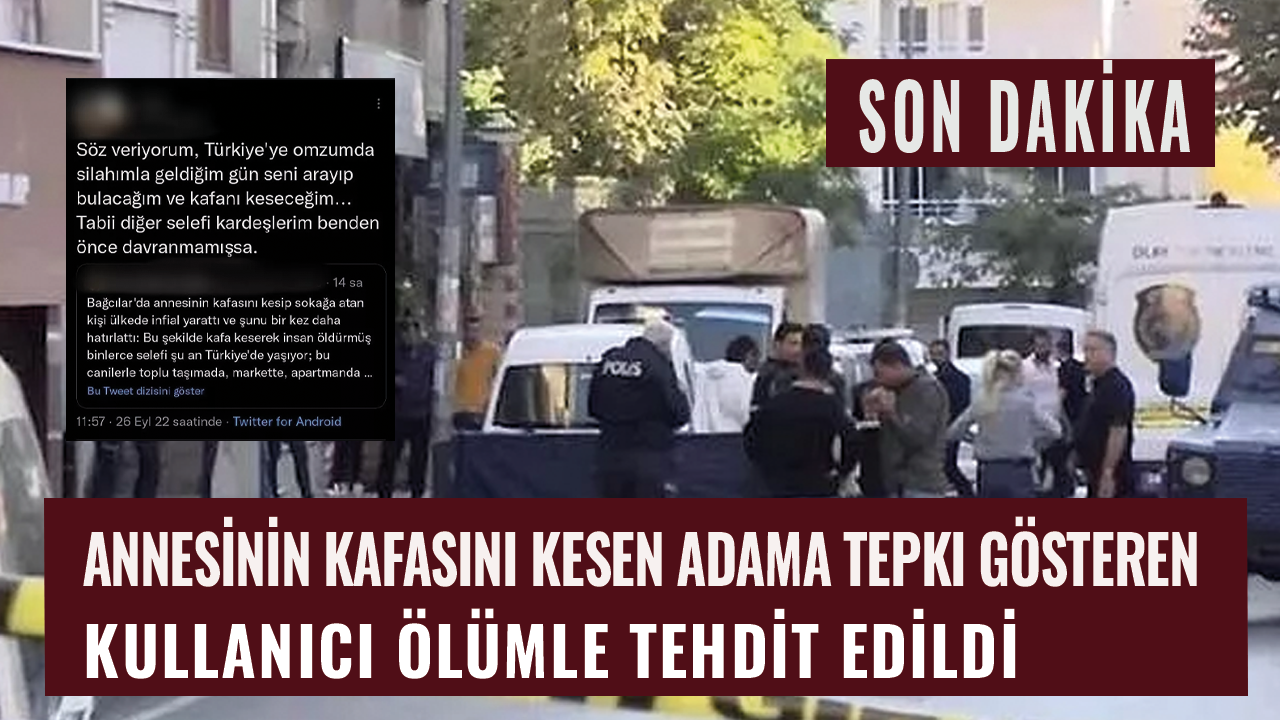 Annesinin kafasını kesen adama tepki gösteren kullanıcı ölümle tehdit edildi