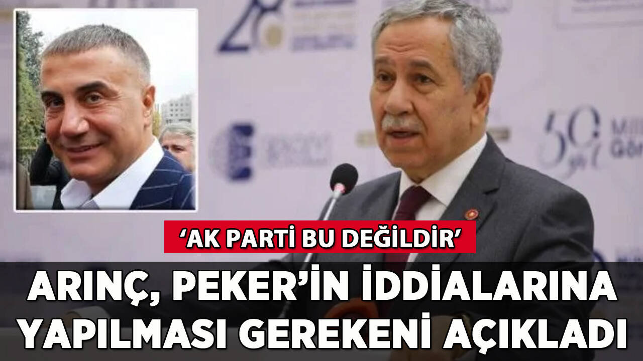 Arınç, Sedat Peker'in iddialarına yapılması gerekeni açıkladı