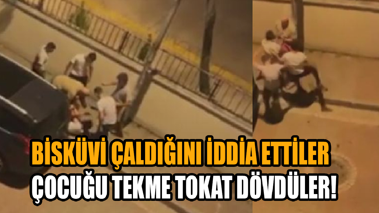 Bisküvi çaldığını iddia ettiler: Çocuğu tekme tokat dövdüler!