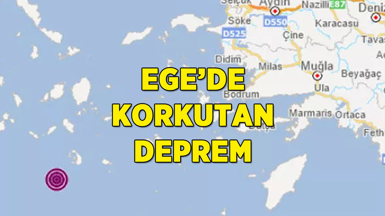 Ege'de korkutan deprem