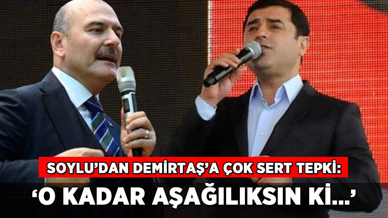 Soylu'dan Demirtaş'a çok sert tepki: 'O kadar aşağılıksın ki...'