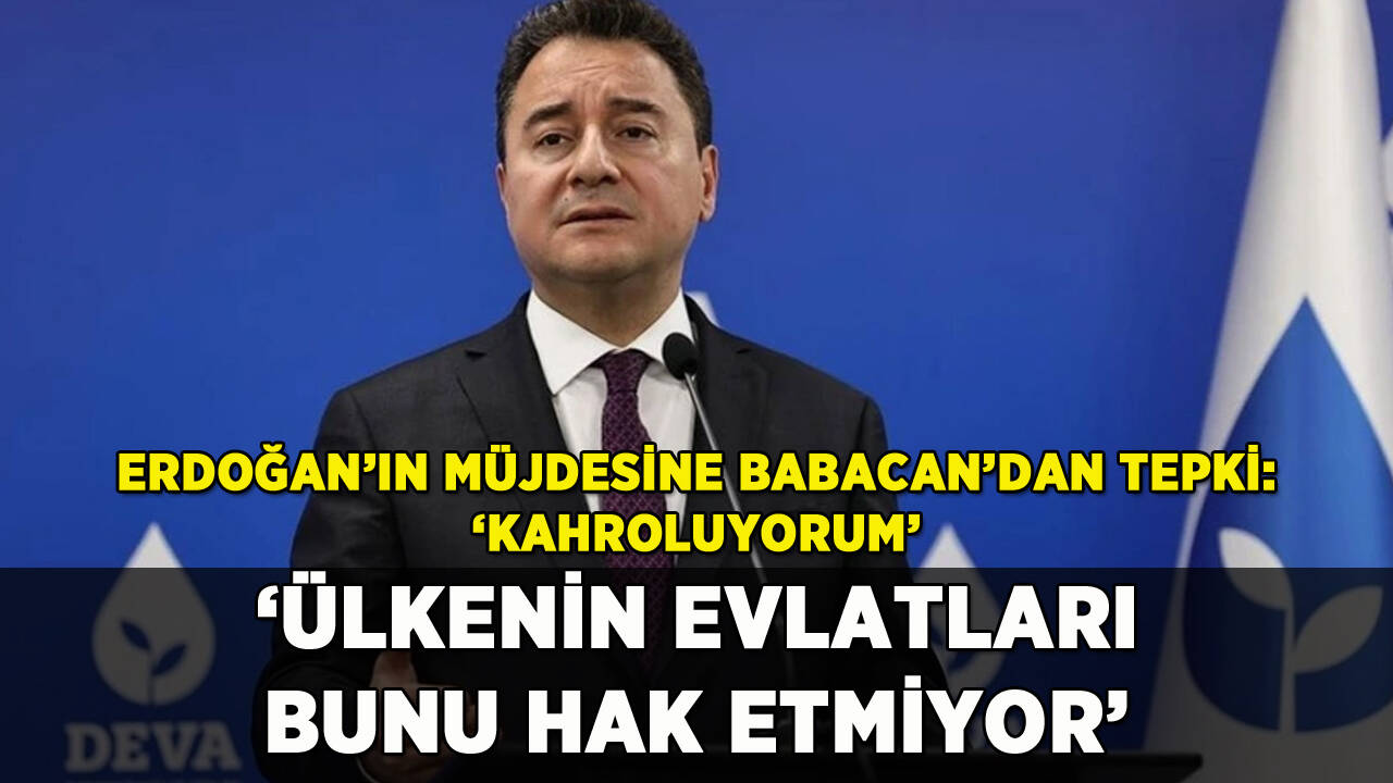 Babacan'dan Erdoğan'ın müjdesine tepki: 'Ülkenin evlatları bunu hak etmiyor'