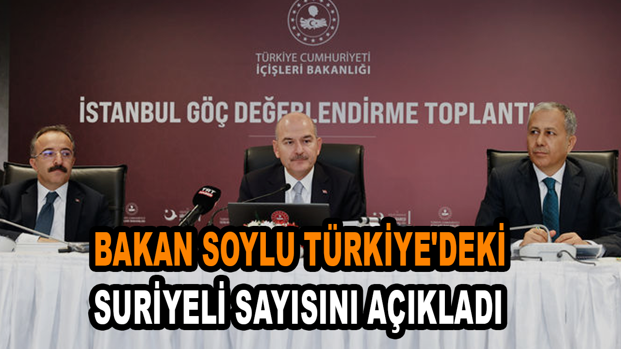 Bakan Soylu, Türkiye'deki Suriyeli sayısını açıkladı