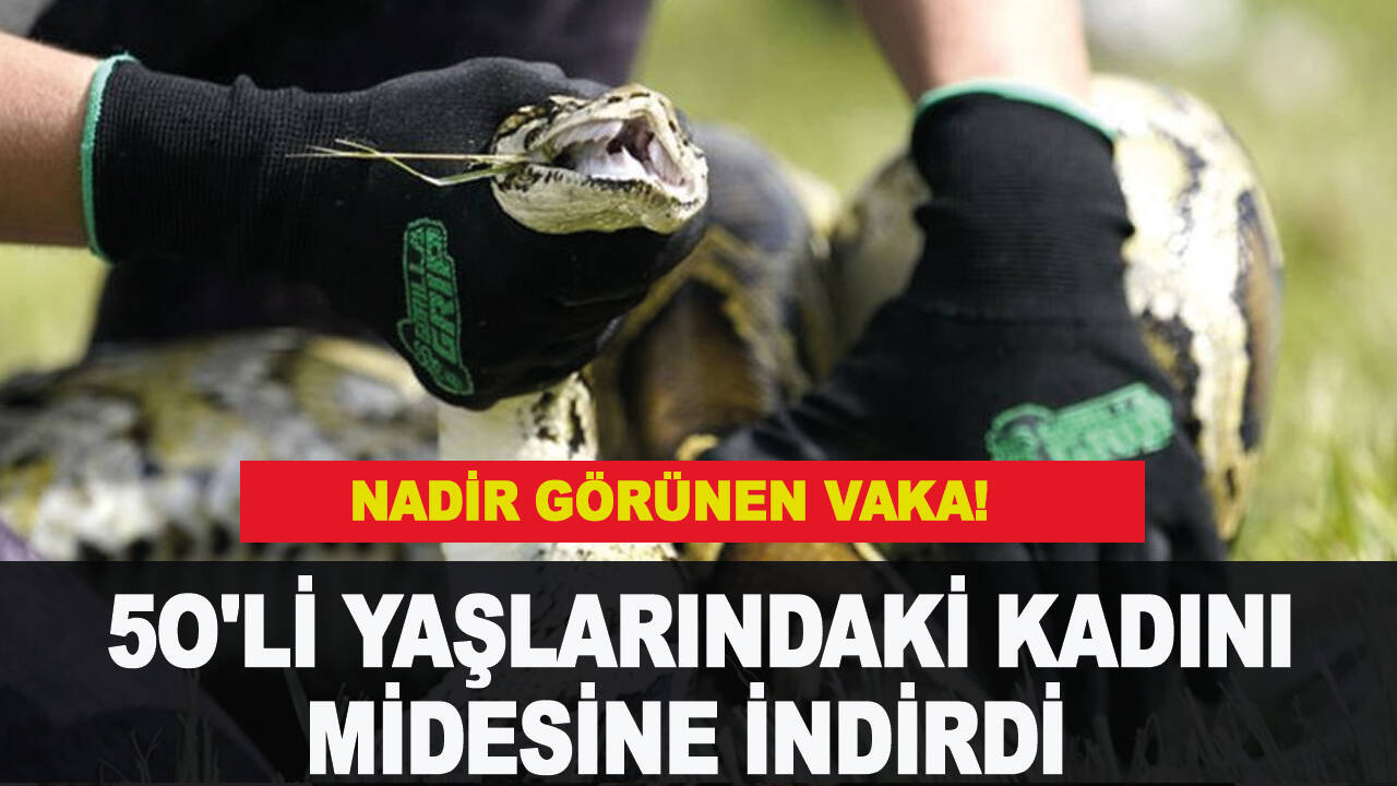 Endonezya'da nadir görünen vaka! 5O'li yaşlarındaki kadını yedi