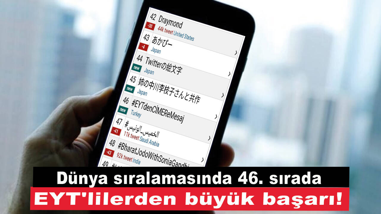 EYT'lilerden büyük başarı! EYT dünya sıralamasında 46. sırada