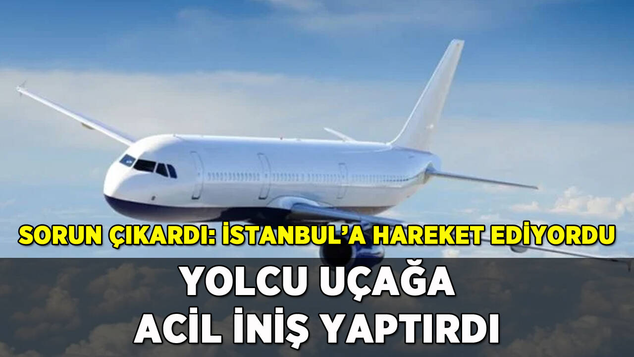 Sorun çıkaran yolcu uçak indirtti: İstanbul'a hareket ediyordu